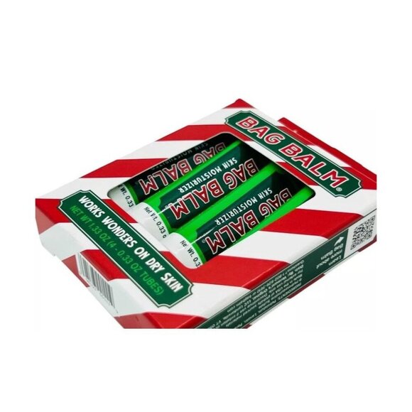 Bag Balm Christmas 4 Pack Vermont Original Skin Moisturizer Hands Lips Feet Gift - Picture 6 of 12